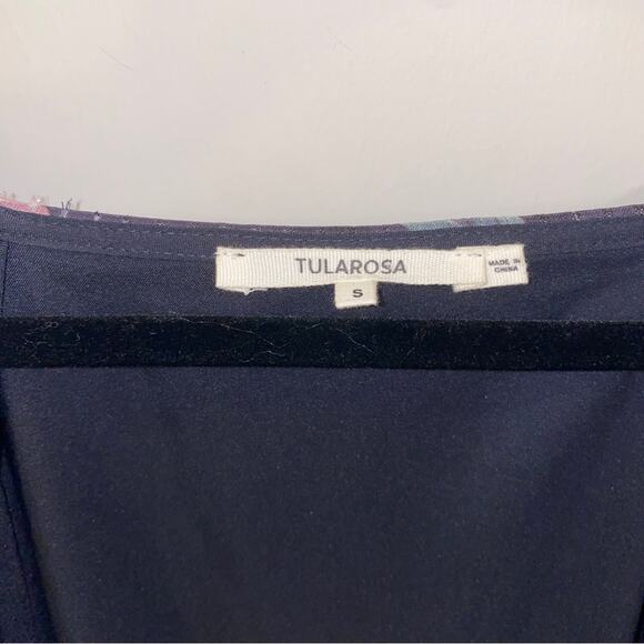 Revolve Tularosa Cora Wrap Dress Metallic Gown Black Purple Red Floral Small - Picture 7 of 11